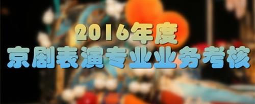 男人操女人的小穴国家京剧院2016年度京剧表演专业业务考...